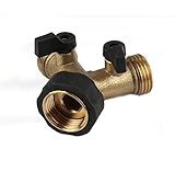 MXTBY 真鍮3/4 "スプリッター2ウェイクイックコネクターアダプターY形ガーデンタップ