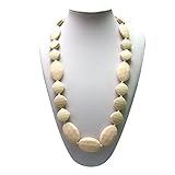 SillyMunk TM Silicone Teething Necklace Flat Faceted - (CREME) by SillyMunk TM