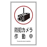 緑十字 ステッカー標識 貼123 防犯カメラ作動中 047123 (10枚1組)