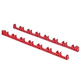 Ernst Manufacturing 6040-Red 14-Tool No-Slip Low-Profile Screwdriver Rail Set [並行輸入品]