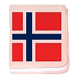 CafePress – ノルウェーフラグ – スーパーソフトベビー毛布、新生児おくるみ ピンク 06957612986832E