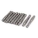 uxcell ソケットアダプター 六角シャンク　アダプター　クローム　電源ツール　10個入