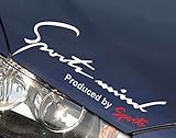 Ｓｐｏｒｔｓ ｍｉｎｄ 車 バイク ステッカー デカール シール 汎用 サイド ドレスアップ スポーツマインド sports mind 全8カラー 5サイズ (ホワイトシルバー, SSサイズ 14×4.8cm)