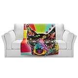 ブランケットウルトラソフトFuzzy 4サイズ！DIANOCHEデザインからby Dean Russo Now犬ホームDecor Unique Designer芸術的スタイリッシュな寝室アイデアCou