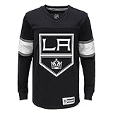 NHLユースBoys 8 – 20 Kings長袖FaceoffジャージーTシャツ ブラック