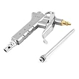 uxcell 空気銃ブロー　エアブロー銃　スペア　ノズル　W　ガングリップ　ダスター　シルバートーン