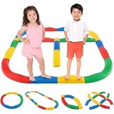 バランスブロック バランスストーン 子供用 室内遊び 知育玩具 平衡感覚 体幹遊び フリーレイアウト 滑り止め付き 耐荷重100kg 片付け簡単 誕生日 プレゼント 数量選択可 カラフル 対象年齢3歳以上 (12)