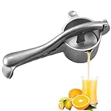 Aidour HM 手動ジューサー ジューサー ステンレス ハンド ジューサー レモン 果汁絞り器 オレンジ ジューサー絞り器 フルーツ絞り器 家庭用 業務用 (A: 12.5*12.5*29.8cm)
