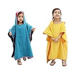 yukinko(ゆきんこ) キッズ ベビー フード付 マント バスタオル シャワー お風呂 プール 海水浴 水遊び (ターコイズ)