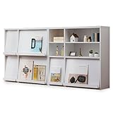 ワイエムワールド　ディスプレイラック 書棚 2個セット 【色： ホワイト 】