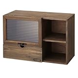 AZUMAYA ガラスワイドラック ソーレ LFS-498BR