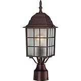 Nuvo Lighting 60/4908 Adams One Light Post Lantern 100 Watt A19 Max. Frosted Glass Rustic Bronze Out