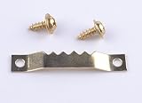 gle2016 1 1 / 2インチダブル穴ハンギング画像ペイントミラーフレームSaw Toothフックハンガーwithネジ100個 G01