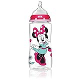 NUK Disney Minnie Mouse Orthodontic Bottle with Silicone Nipple, 10-Ounce, 3 Count by NUK [並行輸入品]