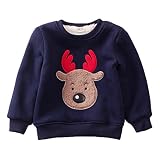 cm-trading 子供服 ボーイズ 長袖 Tシャツ 男の子 キッズ カットソートップ 綿100％ プルオーバー ジュニア トレーナー ベビー エルク プラスカシミア 暖かい クリスマス服 カジュア