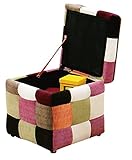 家具の赤や ミクシー スツール 収納 ファブリック 座面下収納 (1人掛け)