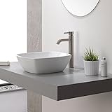 Kraus FVS-1007SN Ramus Single Lever Vessel Bathroom Faucet Satin Nickel [並行輸入品]