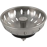 Keeney K820-22DSBN Fixed Post Style Sink Strainer Replacement Basket, Brushed Nickel [並行輸入品]