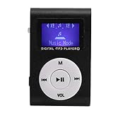 Mp3プレーヤー、ポータブルミニMP3ミュージックプレーヤースポーツバッククリップLCDスクリーンMP3サポートメモリカード(黒)