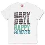 ベビードール ボーダーロゴTシャツ 男女兼用 M ホワイト