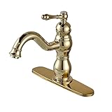 Rozin Gold Polished Deck Mount Basin Faucet with 8"(20.32cm) Holes Cover PlateRozinゴールドは、8"（20.32cm）