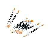 Rowwet（TM） 10pcs/set New Fashion Makeup Tools Beauty Care Products Double Eye Shadow Brush Drop Ship