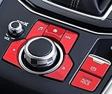マツダ CX-5 KF系 CX-8 KG系 CX-3 DK系 アテンザワゴン GJ系 アテンザセダン GJ系 コントロールパネル マルチメディア アルミカバー 内装 アクセサリー (レッド)