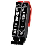 互換インクカートリッジ IC80L ICBK80L ブラック 2本セット IC6CL80L とうもろこしインク 対応機種:EP-707A EP-708A EP-777A EP-807AR EP-808AB EP-907F EP-977A3 EP-978A3 EP-979A3 EP-982A3 大容量 残量表示