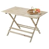 折りたたみ式　すのこウッドテーブル　幅120cm