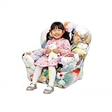 TTFP ぬいぐるみ 収納 大容量 人形 椅子 透明 防水pvc素材 豆袋 ソファ 柔らかい 座椅子 かわいい ビーンバッグ 子供 寝室 (M 80*76*65cm)