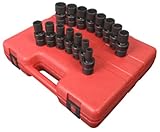 Sunex 2855 1/2-Inch Drive Universal 12-Point Metric Universal Impact Socket Set, 15 Piece by Sunex