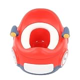 幼児用トイレ かわいい車 形 耐久性 独立 デザイン PUクッション 多機能トイレトレーニングトイレ お手入れ簡単 家庭用 子供用 (赤青)
