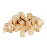 Baosity 約50個セット　立方体　積み木　木製　DIY　染色可能　手描き　クラフト　知育　教育道具　ゲーム　おもちゃ　20 * 20mm　　
