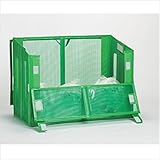 テラモト　自立ゴミ枠　折りたたみ式　緑　DS-261-112-1　1200×600×880ｍｍ　580L　『ゴミストッカー　ゴミ収集庫』　『ゴミ袋（45L）集積目安　9袋、世帯数目安　4世帯』