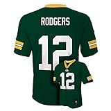アーロン・ロジャースグリーンベイ・パッカーズNFL子供用サイズ4 – 7ジャージーグリーン M