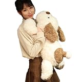 Hronsa 犬 重みのあるぬいぐるみ 6ポンド 25.5インチ 重みのある犬 ぬいぐるみ 大型犬 ぬいぐるみ 重みのある子犬 ぬいぐるみ 枕 おもちゃ 大人と子供へのギフト、ブラウン