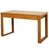 ライフスタイリングショップ パソコンデスク 幅120×奥行59 木製 引出付 シンプル ライトブラウン LS-387LB