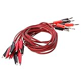 monkeyjack 5ペアバナナプラグにワニクリップテストフックプローブケーブルforマルチメーター