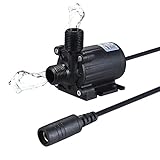 Decdeal 8v/12v ポンプ 鳥池/池の装飾 水槽 水族館 噴水 循環ポンプ (12V 800L/H)