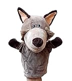 ハンドパペット動物人形アーリーラーニングドールファンシー玩具ウルフモデル