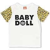 ベビードール 袖ヒョウ柄Tシャツ 子供服 110cm ホワイト