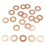 winova M12 銅ワッシャー 平座金 シールリング 耐熱・耐油 オイルドレン ネジ ボルト用 (30, 内径12mm 外径22mm 厚さ1.5mm)