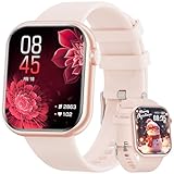 スマートウォッチ【2024新型·性能最強モデル】スマートウォッチ iPhone対応&アンドロイド対応1.85インチ大画面 DIY文字盤Bluetooth通話機能付きSMS/Line通知カメラ制御 音楽再生 懐中電灯活動量計 多機能様々な種類運動モード 腕時計 天気予報 スポーツウォッチ レディース メンズ Smart Watch アラーム 万歩計 (ブラック) (ピンク)