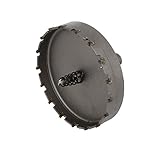 uxcell ホールソー ツイストドリルビット TCT ストレートシャンク　グレー 　90mm 1個入り