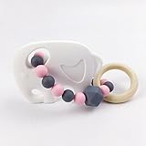 Mamimami Home おしゃぶり シリコーン製 ブレスレット ベビーチュウ 象 噛がため（取り外し可能式）