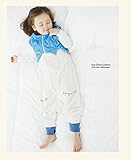 Onesall 赤ちゃん寝袋 寝具 ベビー布団 通気 長袖 ファスナー開閉式 赤ちゃん用 子供用お昼寝毛布 100%綿 (S, 空色)