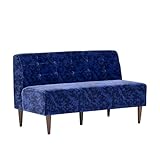 arne ダイニングチェア ソファー 2人掛け 3人掛け 肘なし 日本製 完成品 Lunch 3×6 ダークブラウン脚 モケット ミカエル ブルー