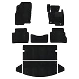 Hotfield マツダ 互換品 CX-5 cx5 新型対応 フロアマット+トランクマット ラゲッジマット KF系(2021年12月～) 形状06 /フットレスト分割/トランク分割形状/プレーンブラック