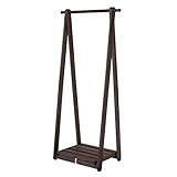 ドウシシャ(Doshisha) 天然木 折りたたんで収納できる 木製ハンガーラック 耐荷重25kg シングルタイプ ブラウン 幅75.5cm GMHS-76BR GMHS-76BR