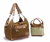 【SEBLES】マザーズバッグ 大容量 ミニバッグ付き トート ショルダー リュック 斜め掛け 鞄 カーキ ワンサイズ